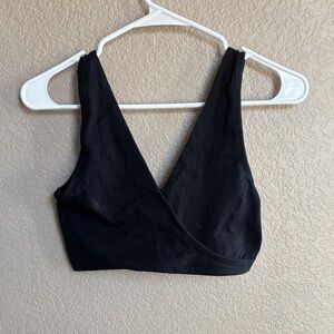 Lamaze Black Wrap-Style Crop Bralette